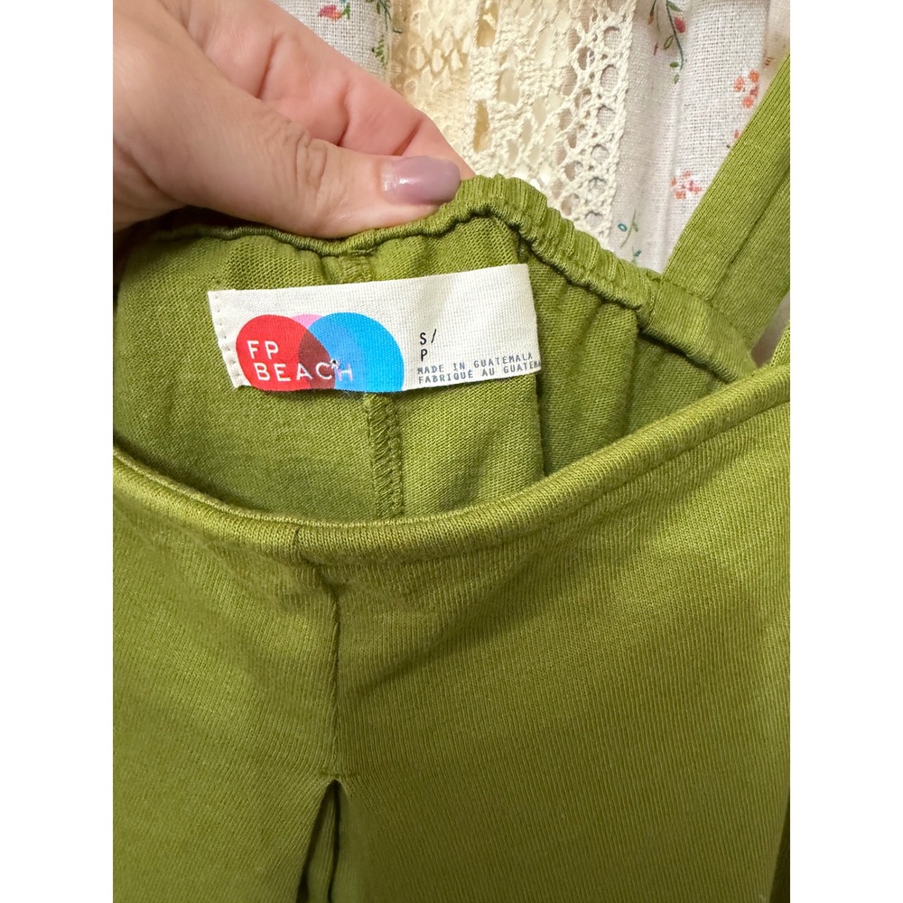 Free People FP Beach Cardamom Seed Romper Olive Green Pockets Small - Picture 5 of 7